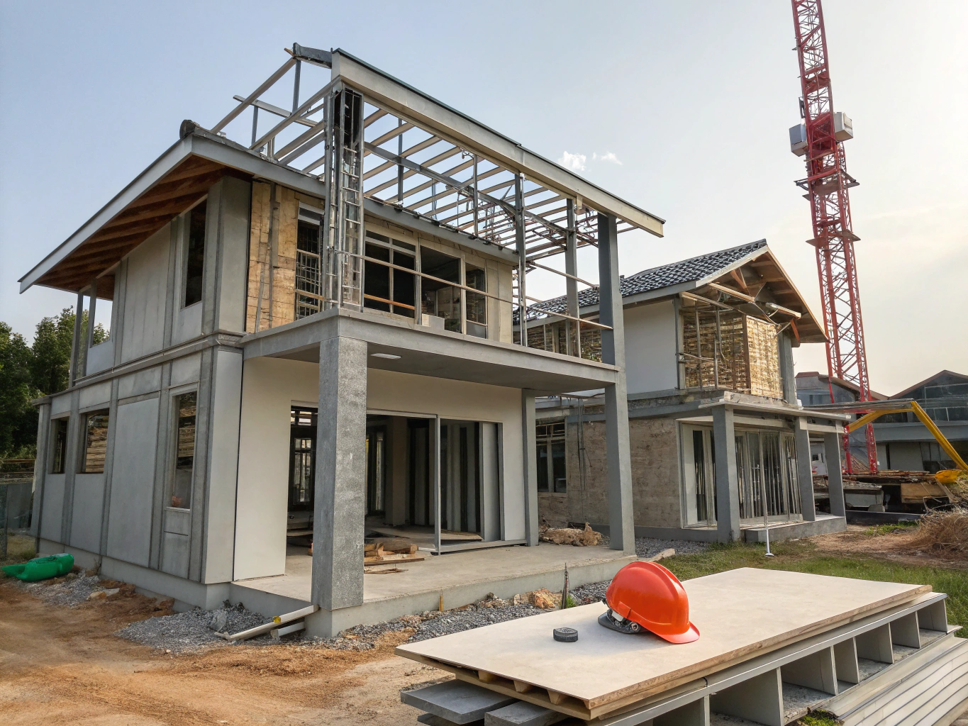 Modern luxury home construction in central Ohio